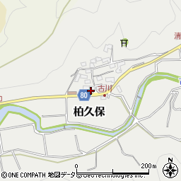 静岡県伊豆市柏久保822周辺の地図