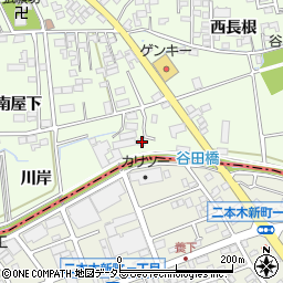 愛知県知立市谷田町川岸25周辺の地図