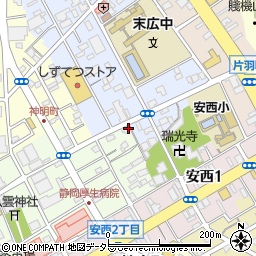 静岡県静岡市葵区北番町9周辺の地図