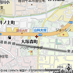 山科警察署大塚交番周辺の地図