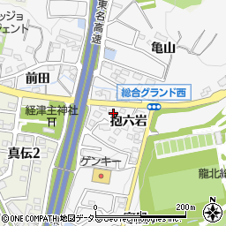 愛知県岡崎市真伝町抱六岩22周辺の地図