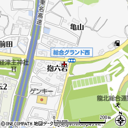 愛知県岡崎市真伝町抱六岩15周辺の地図