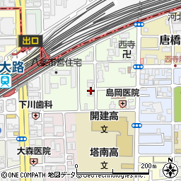京都府京都市南区唐橋平垣町6周辺の地図