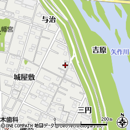 愛知県岡崎市森越町吉原周辺の地図
