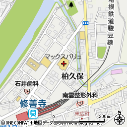 静岡県伊豆市柏久保1347周辺の地図