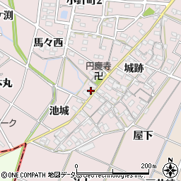 愛知県岡崎市小針町城跡47周辺の地図