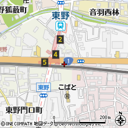 ガッツレンタカー京都山科店周辺の地図