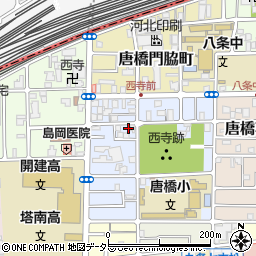 京都府京都市南区唐橋西寺町33周辺の地図