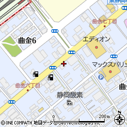 星乃珈琲店静岡曲金店周辺の地図