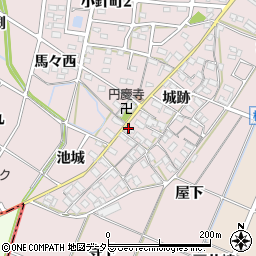 愛知県岡崎市小針町城跡48周辺の地図