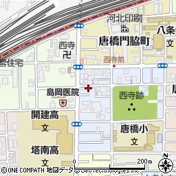 京都府京都市南区唐橋西寺町32周辺の地図
