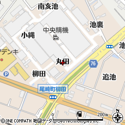 愛知県安城市尾崎町丸田周辺の地図