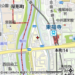 東山橋周辺の地図