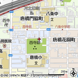 京都府京都市南区唐橋西寺町57周辺の地図