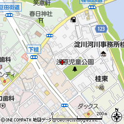 桂東児童館周辺の地図