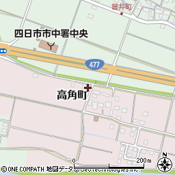 三重県四日市市高角町831-3周辺の地図