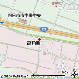 三重県四日市市高角町831-2周辺の地図