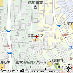 静岡県静岡市葵区若松町10周辺の地図