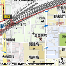 京都府京都市南区唐橋平垣町62周辺の地図