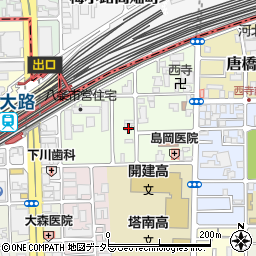 京都府京都市南区唐橋平垣町7周辺の地図
