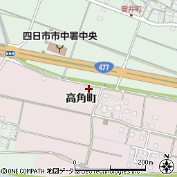 三重県四日市市高角町831-5周辺の地図