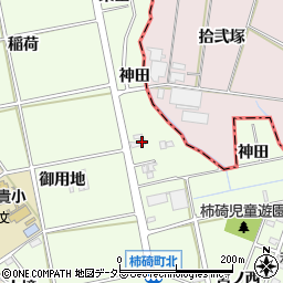 愛知県安城市柿碕町（東山）周辺の地図