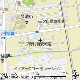 愛知県安城市今池町2丁目周辺の地図