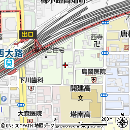 京都府京都市南区唐橋平垣町16周辺の地図