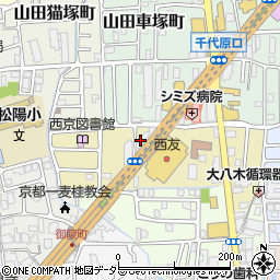 にぎり忠次郎　桂店周辺の地図