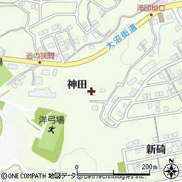 愛知県岡崎市滝町神田周辺の地図