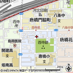 京都府京都市南区唐橋西寺町56周辺の地図