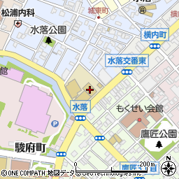 常葉大学　静岡水落キャンパス周辺の地図