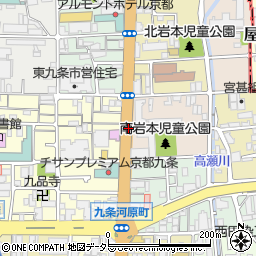 京都府京都市南区東九条南岩本町周辺の地図