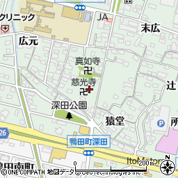 愛知県岡崎市鴨田町郷前30周辺の地図