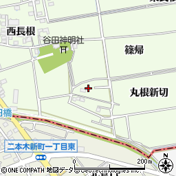 愛知県知立市谷田町丸根新切83周辺の地図