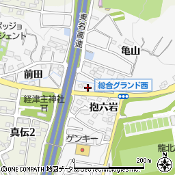 愛知県岡崎市真伝町抱六岩20周辺の地図
