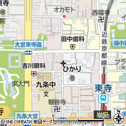 京都府京都市南区西九条唐橋町周辺の地図
