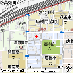 京都府京都市南区唐橋西寺町35周辺の地図