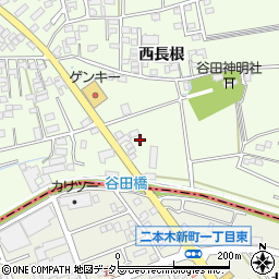 愛知県知立市谷田町篠帰周辺の地図