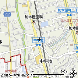 愛知県東海市加木屋町中平地73周辺の地図
