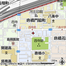 京都府京都市南区唐橋西寺町41周辺の地図