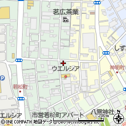 静岡県静岡市葵区若松町8周辺の地図