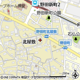 愛知県刈谷市野田町北屋敷周辺の地図