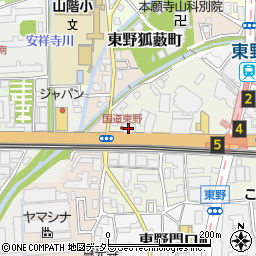京都中央信用金庫山科中支店周辺の地図