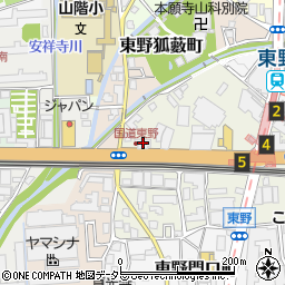 京都中央信用金庫西野支店周辺の地図