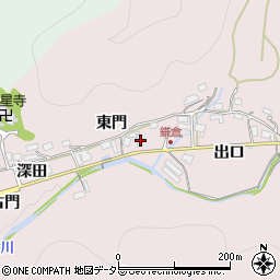 兵庫県川辺郡猪名川町鎌倉東門周辺の地図