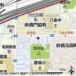 京都府京都市南区唐橋西寺町43周辺の地図