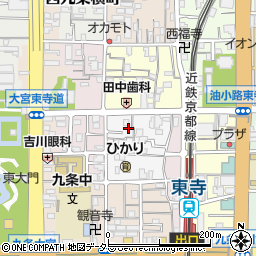京都府京都市南区西九条唐橋町54周辺の地図