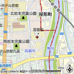 京都府京都市南区東九条南河原町周辺の地図