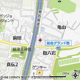 愛知県岡崎市真伝町抱六岩19周辺の地図